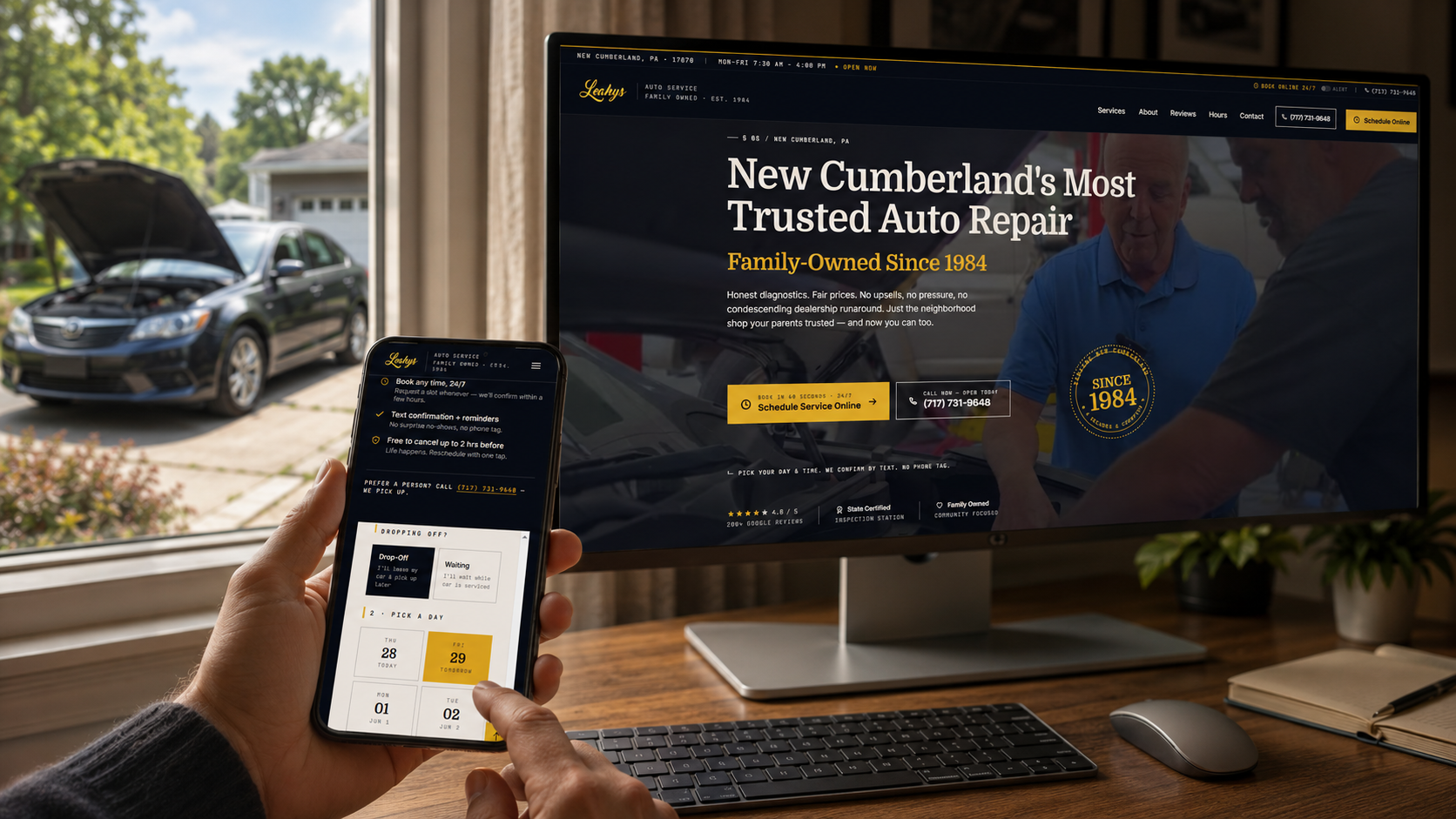Leahy's Auto Repair website